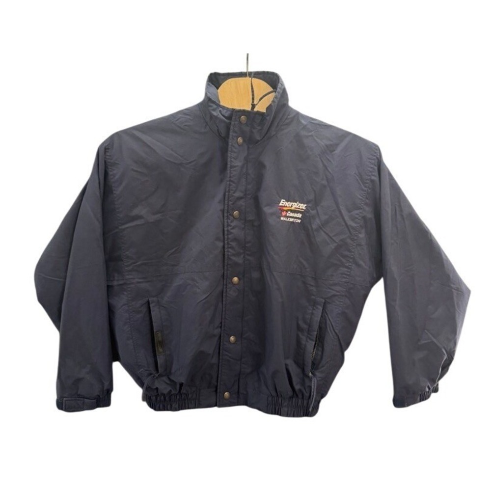 Stormtech Mens Navy Blue Energizer Canada Nylon Windbreaker Jacket Large LGE